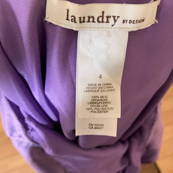 Laundry Silk Halter Dress Size 4 - Picture 3 of 5
